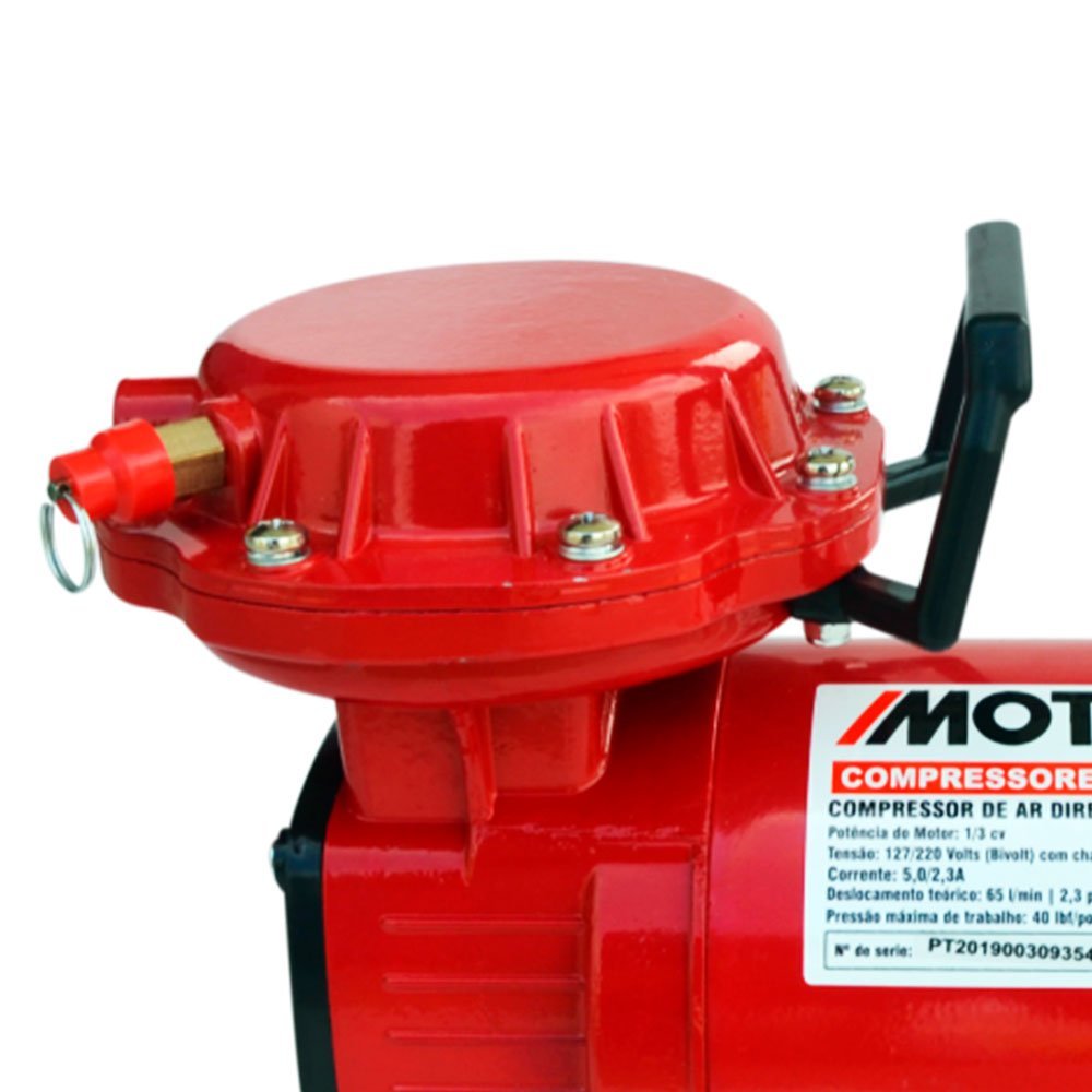 Motocompressor de Ar Direto 2,3 Pés 1/3hp Bivolt - Motomil Jetmil-s - 3