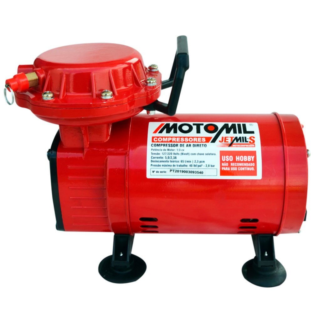 Motocompressor de Ar Direto 2,3 Pés 1/3hp Bivolt - Motomil Jetmil-s - 5