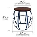 Ver imagem 2 de Banco De Ferro E Madeira Seat Garden Barril Artesanal para Jardim - Azul Del-Rey