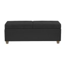 Ver imagem 1 de Recamier Bau Paris 1,40m Suede Grafite - Clique Decor Clique decorações