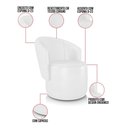 Ver imagem 4 de Sofá Namoradeira e Poltrona Orgânica para Sala Malu Sintético Pu Branco M11 - D’Rossi