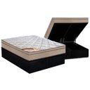 Ver imagem 1 de Cama Box Baú Queen: Colchão Molas Ensacadas Castor Pocket Revolution Híbrido + Base Black(158x198
