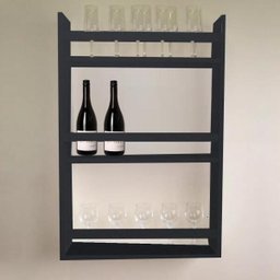 Prateleira Adega Em Mdf - Preto - 3