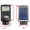 Ver imagem 2 de Luminária Solar 60W Poste 2 Unidades LED Controle e Sensor de Movimento Parede Rua Jardins