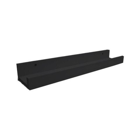 Prateleira Canaleta Para Tempero 900 X 90 Em Mdf - Preto