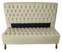Ver imagem 1 de Cabeceira e Recamier Iza para Cama Box Casal Queen 1.60 - Suede - Sv Decor: Bege