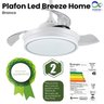 Plafon Ventilador de Teto Retrátil Led Breeze Home Branco 30w - 3