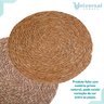 Sousplat Suplat Palha Natural Jogo Americano Redondo Mesa - 4
