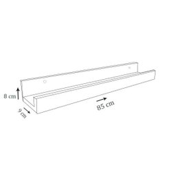 Prateleira Canaleta Para Esmaltes 850 X 90 Em Mdf - Branco - 3