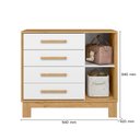 Ver imagem 4 de Quarto Bebe Infantil Q Encanto Berço Vira Cama e Comoda Sapateira 1 Porta 4 Gavetas Slim Qmovi