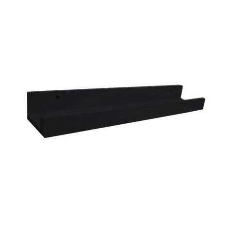 Prateleira Canaleta Para Esmaltes 900 X 90 Em Mdf - Preto