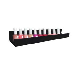 Prateleira Canaleta Para Esmaltes 800 X 90 Em Mdf - Preto - 2