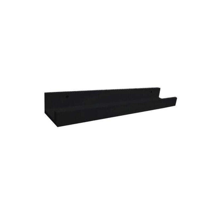 Prateleira Canaleta Para Esmaltes 800 X 90 Em Mdf - Preto