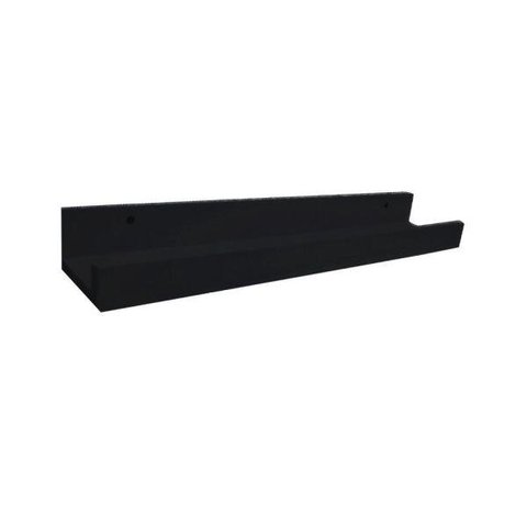 Prateleira Canaleta Para Esmaltes 850 X 90 Em Mdf - Preto
