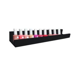 Prateleira Canaleta Para Esmaltes 850 X 90 Em Mdf - Preto - 2