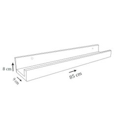 Prateleira Canaleta Para Esmaltes 850 X 90 Em Mdf - Preto - 3