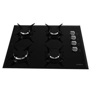 Cooktop Britânia Bct4p, 4 Bocas, Preto - Bivolt