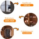 Ver imagem 6 de Guarda Roupa Casal Hera Premium com Espelho 8 Portas e 4 Gavetas Moderna