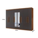 Ver imagem 3 de Guarda Roupa Casal Hera Premium com Espelho 8 Portas e 4 Gavetas Moderna