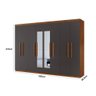 Guarda Roupa Casal Hera Premium com Espelho 8 Portas e 4 Gavetas Moderna - 3