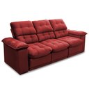 Ver mais imagens de Sofá Retrátil Reclinável Atenas 2,30m Suede Velut Vermelho C/ Molas no Assento - King House