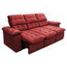 Sofá Retrátil Reclinável Atenas 2,30m Suede Velut Vermelho c/ Molas no Assento - King House - 10