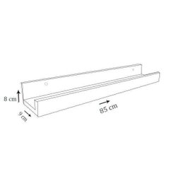Prateleira Canaleta Para Tempero 850 X 90 Em Mdf - Branco - 3