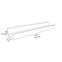 Ver imagem 3 de Prateleira Canaleta Para Tempero 700 X 90 Em Mdf - Preto