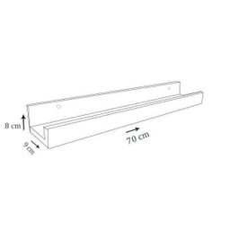 Prateleira Canaleta Para Tempero 700 X 90 Em Mdf - Preto - 3