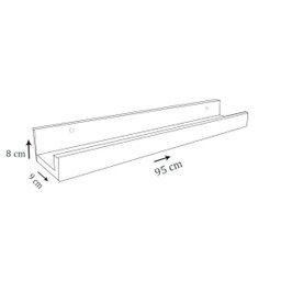 Prateleira Canaleta Para Tempero 950 X 90 Em Mdf - Branco - 3