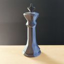 Ver imagem 2 de Rei - Peça Decorativa De Xadrez, Estatueta 15 Cm Altura - Toque 3D:Cinza