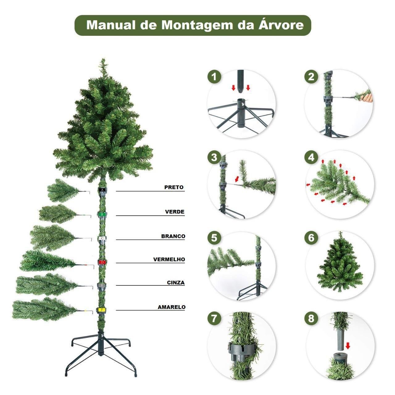 Árvore De Natal Verde Com Neve Luxo 1,20m 170 Galhos A0612m