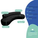 Ver imagem 3 de Divã Recamier Celeste Curvo Sala Estar Luxo 180cm Linho