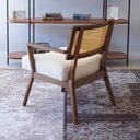 Ver imagem 4 de Poltrona Jully Tela Natural Assento Cor Papel Desenhado com Base Capuccino - 68190