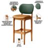 Kit 5 Banquetas Alta Bar Cozinha Jantar Betta L02 Imbuia Couríssimo Whisky Facto Verde - Lyam - 4