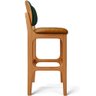 Kit 5 Banquetas Alta Bar Cozinha Jantar Betta L02 Imbuia Couríssimo Whisky Facto Verde - Lyam - 7