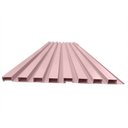 Ver imagem 1 de Painel Ripado em Placa 100x0,15cm (10,5m²) PVC e 20 Cantoneiras Rosa Bariri