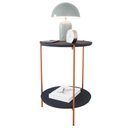 Ver imagem 3 de Mesa de Apoio Lateral Nina Preto com Pés de Ferro Bronze