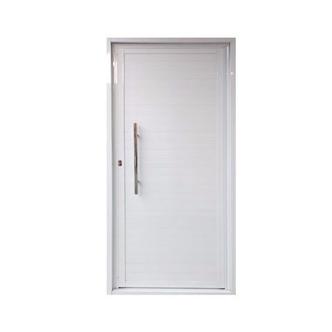 Porta de Alumínio Com Puxador Lado Direito 210x90cm Branco Allo Esquadrias