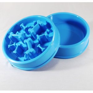 Kit Comed. E Bebedouro Ossos Azul