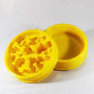 Kit Comed. E Bebedouro Ossos Amarelo