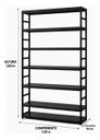 Ver imagem 4 de Estante Multiuso Organizador Livreiro Estilo Industrial 180x120 Preto Total