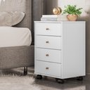 Ver imagem 1 de Mesa de Cabeceira 4 Gavetas Presence - Branco