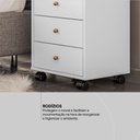 Ver mais imagens de Mesa de Cabeceira 4 Gavetas Presence - Branco