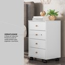 Ver imagem 7 de Mesa de Cabeceira 4 Gavetas Presence - Branco
