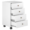 Ver imagem 3 de Mesa de Cabeceira 4 Gavetas Presence - Branco