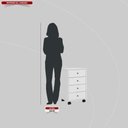 Ver imagem 4 de Mesa de Cabeceira 4 Gavetas Presence - Branco