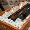 Ver imagem 4 de Lareira Ecológica em Madeira com Pedras Brancas - Fuji 65 x 32 cm