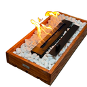 Ver imagem 1 de Lareira Ecológica em Madeira com Pedras Brancas - Fuji 65 x 32 cm