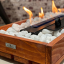 Ver imagem 2 de Lareira Ecológica em Madeira com Pedras Brancas - Fuji 65 x 32 cm